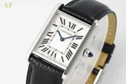 Cartier Tank Solo Quartz Watch Black Leather - Image 8