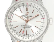 Breitling Navitimer Automatic Silver Red Leather - Image 3