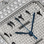 Cartier Santos Full Diamond Watch Silver - Image 2