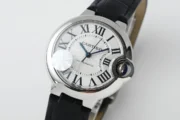 Cartier Ballon Bleu 33mm Silver White Leather - Image 3