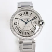 Cartier Ballon Bleu 40mm Steel Watch Silver - Image 3