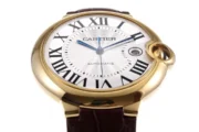 Cartier Ballon Bleu 42mm Gold Automatic Brown Leather - Image 7