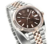Rolex Datejust 41mm Watch – Brown Dial, Two-Tone Steel & Gold, Fluted Bezel - Image 3