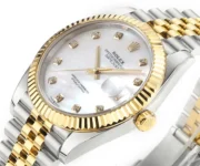Rolex Datejust 41mm Two-Tone Gold and Steel Watch with Diamond Bezel - Image 4