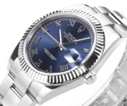 Rolex Datejust 41mm Watch – Blue Dial, Fluted Bezel, Stainless Steel - Image 4