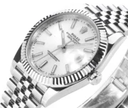 Rolex Datejust 41mm Silver Fluted Bezel Stainless Steel - Image 4