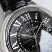 Cartier Ballon Bleu 40 Black Leather Watch - Image 3