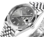 Rolex Datejust 41mm Watch – Silver Dial, Diamond Markers, Stainless Steel Jubilee Bracelet Rolex - Image 4