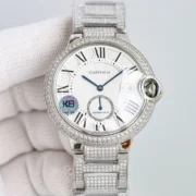 Cartier Ballon Bleu Mens Watch Silver