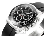 Rolex Daytona 4130 Black Dial Rubber Strap Men’s Chronograph - Image 4