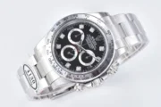 Rolex Daytona Watch – Black Enamel Dial with Moissanite Diamonds - Image 4