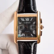 Cartier Tank W5330007 Brown Leather