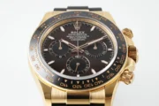 Rolex Daytona Watch – Gold with Black Dial and Rubber Strap – Limited Stock - Image 4