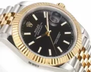 Rolex Datejust 41mm Black Dial Two-Tone Jubilee Bracelet - Image 4