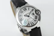 Cartier Ballon Bleu 33mm Silver White Leather - Image 4