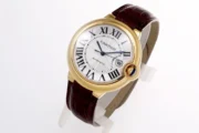 Cartier Ballon Bleu 42mm Gold Automatic Brown Leather - Image 9