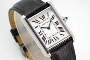 Cartier Tank Must Watch Black Leather Strap - Image 7