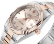 Rolex Datejust 41mm Two-Tone Rose Gold and Stainless Steel Watch with Diamond Dial - Image 4