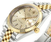 Rolex Datejust 41mm Two-Tone Gold and Steel Watch with Fluted Bezel - Image 4