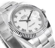 Rolex Datejust 41mm Silver Fluted Bezel White Dial - Image 5
