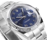 Rolex Datejust 41mm Watch – Blue Dial, Fluted Bezel, Stainless Steel - Image 5