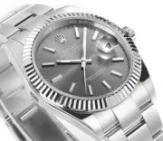 Rolex Datejust 41mm Watch – Silver Fluted Bezel, Grey Dial, Stainless Steel Bracelet Rolex - Image 5