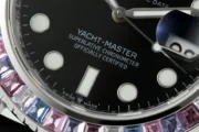 Rolex Yacht-Master “Heavy Edition” – Black Dial with Rainbow Bezel, Rubber Strap - Image 5