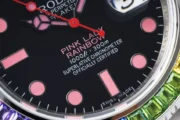 Rolex Submariner Rainbow Bezel Watch – Black Dial with Pink Markers, 40mm Stainless Steel Case - Image 5