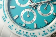 Rolex Daytona Ceramic Watch – White Strap, Turquoise Dial - Image 5