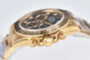 Rolex Daytona Watch – Black Enamel Dial with Moissanite Stones - Image 5