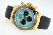 Rolex Daytona Watch – Gold Case, Tiffany Blue Dial, Chronograph - Image 5