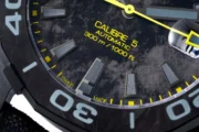 TAG Heuer – Black Carbon Fiber Dial, Yellow Stitching Strap, Formal & Casual Style, SW200 Movement - Image 5