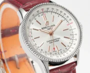Breitling Navitimer Automatic Silver Red Leather - Image 5