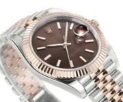 Rolex Datejust 41mm Watch – Brown Dial, Two-Tone Steel & Gold, Fluted Bezel - Image 5
