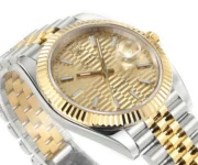 Rolex Datejust 41mm Two-Tone Gold and Steel Watch with Fluted Bezel - Image 5