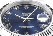 Rolex Datejust 41mm Watch – Blue Dial, Fluted Bezel, Stainless Steel - Image 6