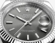 Rolex Datejust 41mm Watch – Silver Fluted Bezel, Grey Dial, Stainless Steel Bracelet Rolex - Image 6