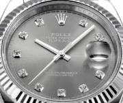 Rolex Datejust 41mm Watch – Silver Dial, Diamond Markers, Stainless Steel Jubilee Bracelet Rolex - Image 6