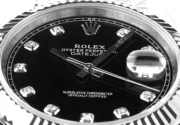 Rolex Datejust 41mm Watch – Silver with Black Dial, Diamond Markers - Image 6