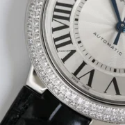 Cartier Ballon Bleu 40 Automatic Black Leather Watch – High-Quality Cartier - Image 3