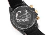 Rolex Daytona Custom Carbon Fiber Night Glow Case Watch – Black with Rainbow Bezel, Beige Strap - Image 6