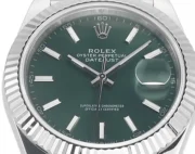 Rolex Datejust 41mm Green Dial Stainless Steel Jubilee Bracelet - Image 6