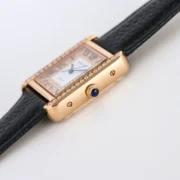 Cartier Tank MK3 Rose Gold Black Leather - Image 5