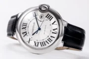 Cartier Ballon Bleu 42mm Silver Black Leather - Image 5