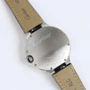 Cartier Ballon Bleu 40 Black Leather Watch - Image 6