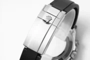 Rolex Daytona Cosmograph Watch – Silver Dial, Black Rubber Strap - Image 8