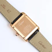 Cartier Tank MK3 Rose Gold Black Leather - Image 4